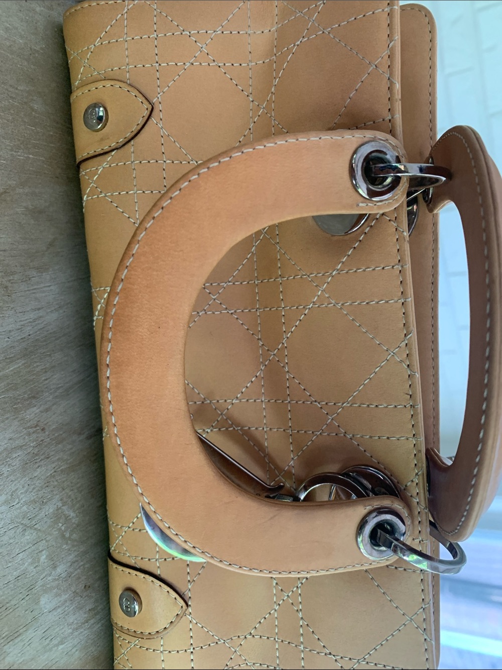 Authentic Christian Dior Calfskin Cannage stitched Small Lady Dior - Picture 13 of 17